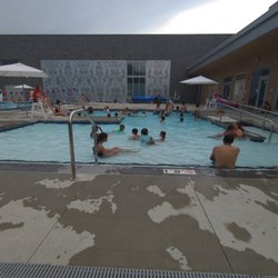 Gold Star Pool - Shallow pool. From 1ft to 3ft depth. Has a ramp entrance for accessible needs. Lifeguards on duty. ~35 ft square.