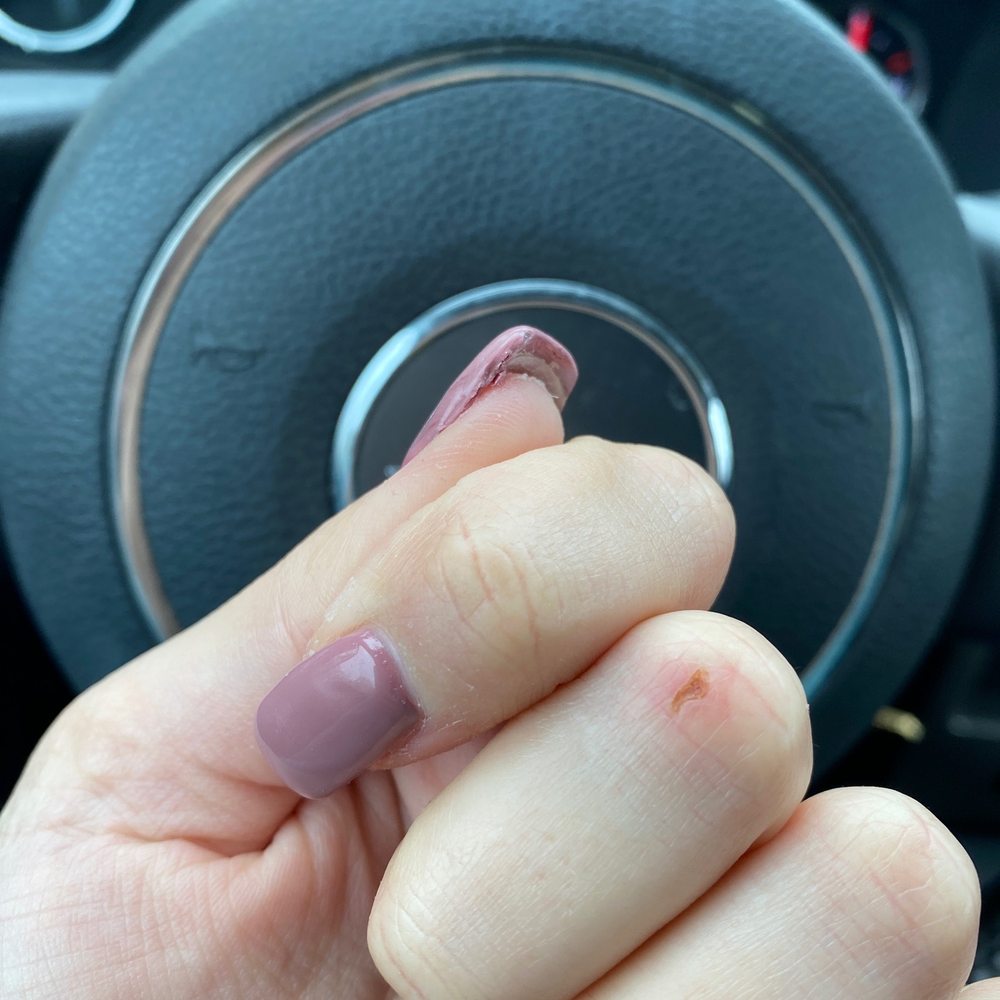 New Modern Nails - Gooped up polish that was filed off after curing - Nail Salons Near Me - Huntersville, North Carolina New Modern Nails - Gooped up polish that was filed off after curing - Nail Salons Near Me - Huntersville, North Carolina