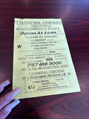 Menu photo 3 Charcoal Chicken Virginia Beach, VA Menu photo 3 Charcoal Chicken Virginia Beach, VA