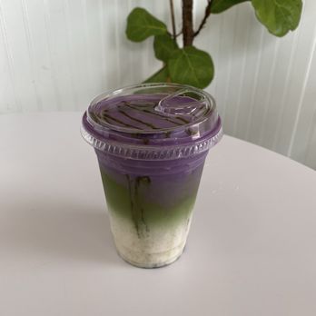 Elite Experience: Sojeata, Fullerton - Matcha latte with ube cream foam - Yelp Events Near Me - Fullerton, California