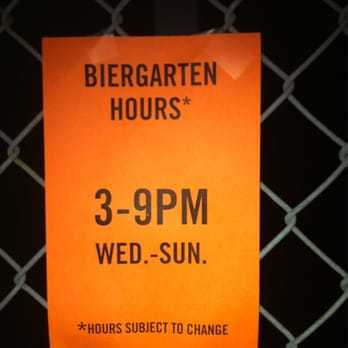 Biergarten - Quick tip: don't show up on a Monday or Tuesday. - German Near Me - San Francisco, California Biergarten - Quick tip: don't show up on a Monday or Tuesday. - German Near Me - San Francisco, California