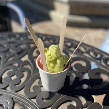 Le Cafe De La Plage - Vegan pineapple Basil , Vegan Rose Raspberry lychee and pistachio at the bottom - Coffee & Tea Near Me - Malibu, California Le Cafe De La Plage - Vegan pineapple Basil , Vegan Rose Raspberry lychee and pistachio at the bottom - Coffee & Tea Near Me - Malibu, California