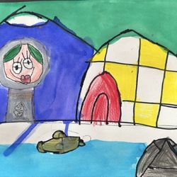 Aspire Art Studios - Living happily in an igloo with a fish by Zainab (5)