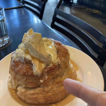 Row 34 - Seaport - Row 34's buttermilk biscuit! - New American Near Me - Boston, Massachusetts
