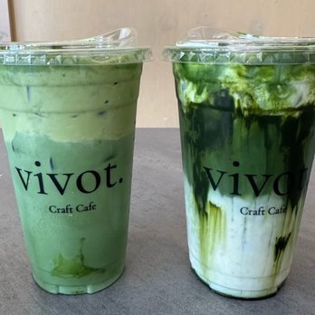 Vivot Craft Cafe - Double matcha & matcha einspanner - Bubble Tea Near Me - Fullerton, California