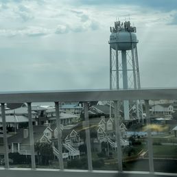 This is a regular landmark in Holden Beach where the water tower is in the Causeway. It's not very far away from the restaurant. This is a regular landmark in Holden Beach where the water tower is in the Causeway. It's not very far away from the restaurant.