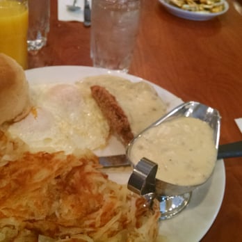 Broken Yolk Cafe - Country fried steak with gravy and eggs. Very good. - Breakfast & Brunch Near Me - Mesa, Arizona
