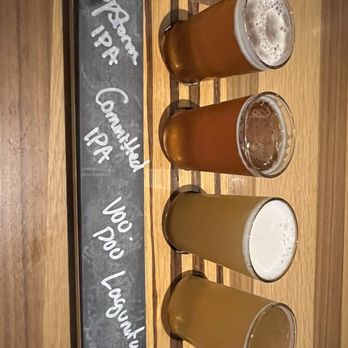 BJ's Restaurant & Brewhouse - Flights available! Ryan and I have been commiserating on the new brews whenever they arrive. - New American Near Me - Stockton, California BJ's Restaurant & Brewhouse - Flights available! Ryan and I have been commiserating on the new brews whenever they arrive. - New American Near Me - Stockton, California