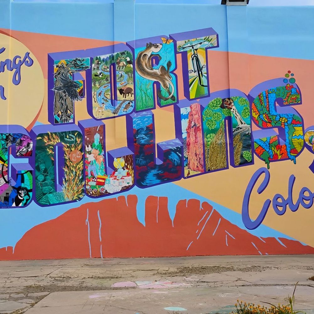 The Gateway Mural - Greetings from Fort Collins, Colorado 10-11-2024 - Public Art Near Me - Fort Collins, Colorado The Gateway Mural - Greetings from Fort Collins, Colorado 10-11-2024 - Public Art Near Me - Fort Collins, Colorado