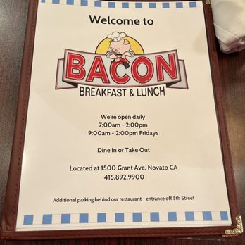 Bacon - Breakfast & Brunch Near Me - Novato, California Bacon - Breakfast & Brunch Near Me - Novato, California