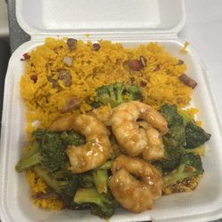 Wok N Roll - Shrimp and broccoli