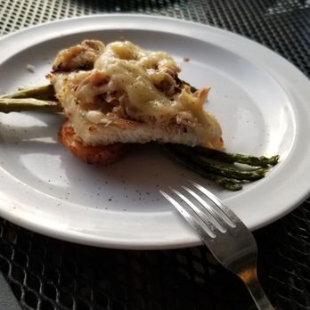 Driftaway Cafe - Daily catch (grouper) with crab and parmesan crusting with asparagus and roasted potatoes. - American Near Me - Savannah, Georgia
