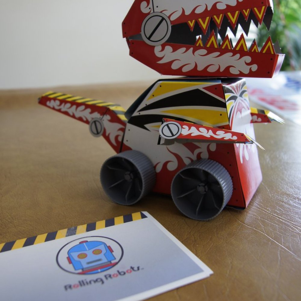Rolling Robots - 3/2011 example of the website invitation and the finished dinobot - Summer Camps Near Me - Pasadena, California Rolling Robots - 3/2011 example of the website invitation and the finished dinobot - Summer Camps Near Me - Pasadena, California