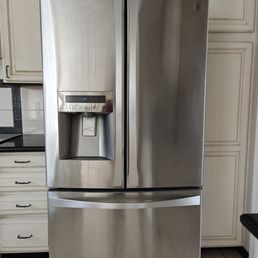 Refrigerator outside after being cleaned Refrigerator outside after being cleaned