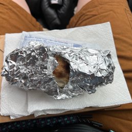 Bacon breakfast burrito.