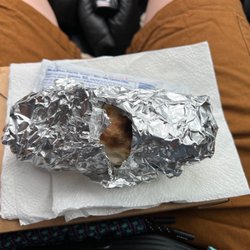Latte On Your Way - Bacon breakfast burrito.