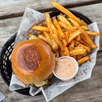 That Burger - That American Burger with a side of chipotle sauce. - Burgers Near Me - Austin, Texas