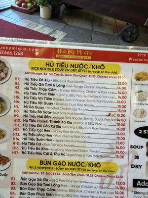 Menu photo 5 Hue Ky Mi Gia Westminster, CA