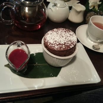 Cha-An - Chocolate soufle with raspberry - Japanese Near Me - New York, New York Cha-An - Chocolate soufle with raspberry - Japanese Near Me - New York, New York
