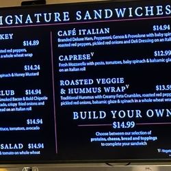 Boars Head Cafe - Menu - Cold Signature Selections