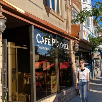 Café Polonez - a woman walking down the sidewalk - Polish Near Me - Toronto, Ontario Café Polonez - a woman walking down the sidewalk - Polish Near Me - Toronto, Ontario