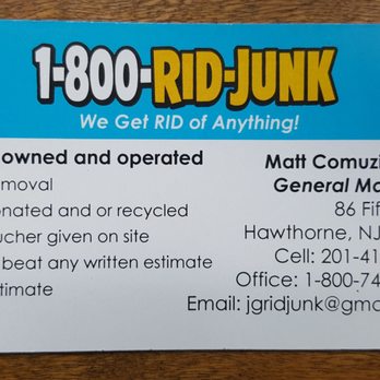 1-800-Rid-Junk - Call JG! - Junk Removal & Hauling Near Me - Hawthorne, New Jersey 1-800-Rid-Junk - Call JG! - Junk Removal & Hauling Near Me - Hawthorne, New Jersey