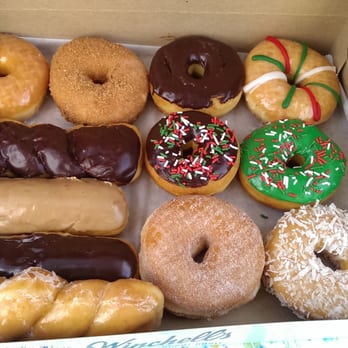 Winchell's Donut House - 1 dozen assorted donuts (yay for the holiday decorated donuts, just in time for the season), $9.50 prior to tax - Donuts Near Me - Pasadena, California