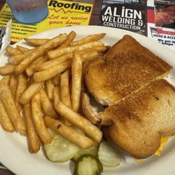 Apple Barrel Café - Grilled Cheese Sandwich with the best fries ever!