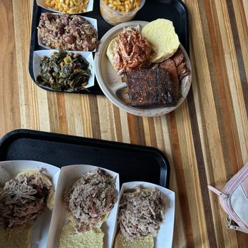 Sweet P’s BBQ Downtown Dive - Pork sandwich, Mac & cheese, red rice and beans, green and things - New American Near Me - Knoxville, Tennessee Sweet P’s BBQ Downtown Dive - Pork sandwich, Mac & cheese, red rice and beans, green and things - New American Near Me - Knoxville, Tennessee