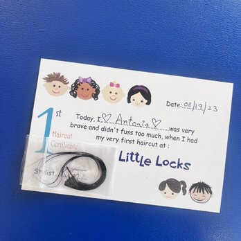 Little Locks - First haircut certificate - Toy Stores Near Me - La Jolla, California Little Locks - First haircut certificate - Toy Stores Near Me - La Jolla, California