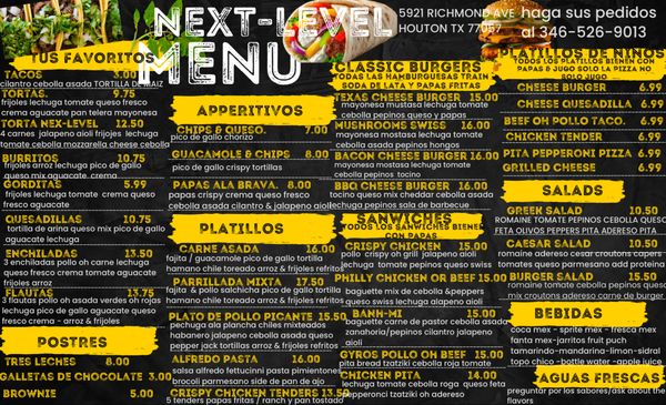 Menu photo 2 Next level kitchen Houston, TX Menu photo 2 Next level kitchen Houston, TX