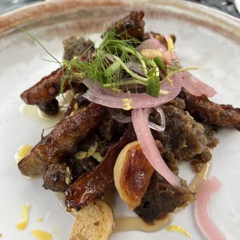 Vico - Sunchoke appetizer, on the semi sweet side as it had picketed onions.. Delicious! - Pizza Near Me - Farmingdale, New York