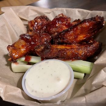 Six Penny Jug - Raspberry Habanero Wings - sweet w/a little spice - Pubs Near Me - Norridgewock, Maine Six Penny Jug - Raspberry Habanero Wings - sweet w/a little spice - Pubs Near Me - Norridgewock, Maine