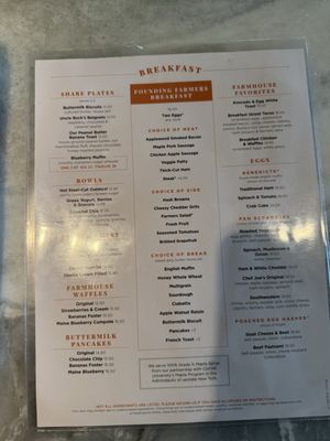 Menu photo 7 MoCo's Founding Farmers Potomac, MD