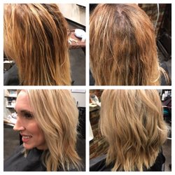 Jenni Kemp - This is a big color correction. She had layers of various colors as well as new growth. Bright blonde was the end goal and we achieved it.
