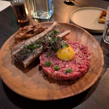 Danbi - Bone marrow w/ tartare - Korean Near Me - Los Angeles, California Danbi - Bone marrow w/ tartare - Korean Near Me - Los Angeles, California
