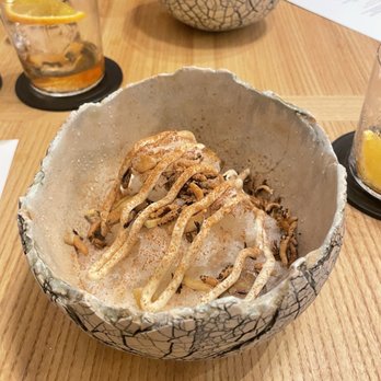MĀZE - dessert bingsoo with banana creme and puffed rice - New American Near Me - Honolulu, Hawaii