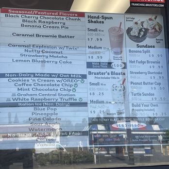 Bruster's Real Ice Cream - Menu - Ice Cream & Frozen Yogurt Near Me - Orange, California