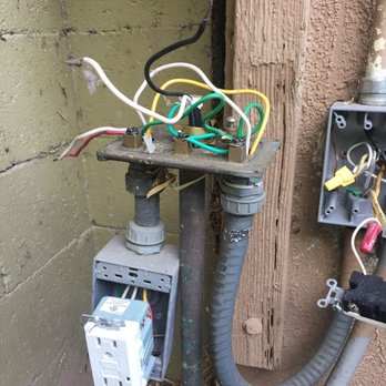 JM Electrical & Lighting - Before picture of the electrical mess another contractor could not solve, but JM easily repaired with quality materials for outdoor usage - Electricians Near Me JM Electrical & Lighting - Before picture of the electrical mess another contractor could not solve, but JM easily repaired with quality materials for outdoor usage - Electricians Near Me