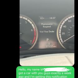 Grand Motorcars - This is the initial message that I sent to the service department