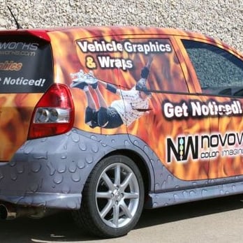 Novoworks - Wrapped Honda Fit - Printing Services Near Me - Allen, Texas Novoworks - Wrapped Honda Fit - Printing Services Near Me - Allen, Texas