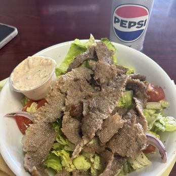 Manna Mediterranean - Greek Salad with gyro meat. - Greek Near Me - Henderson, Nevada