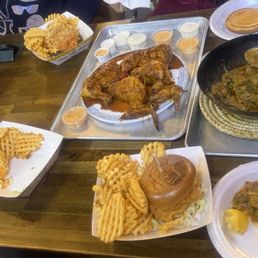 Almost 75% of the food was leftover and was being refused to get 3 boxes