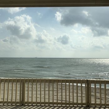 Emerald Beach Hotel - View from first level beachview room - Hotels Near Me - Corpus Christi, Texas