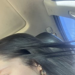 Just Teasin' Salon - dye around my hairline, on my check and jawline, my neck and ears. and the obvious black hair i didnt ask for.