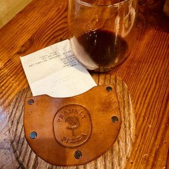 Frankly Pizza - Cutest little tab holder with a glass of "Old Soul" - Pizza Near Me - Kensington, Maryland Frankly Pizza - Cutest little tab holder with a glass of "Old Soul" - Pizza Near Me - Kensington, Maryland
