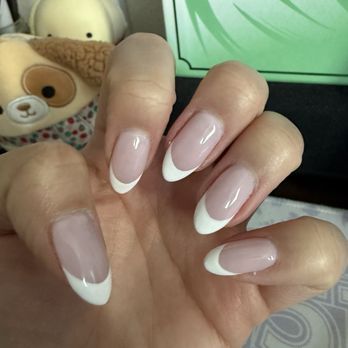 Golden File Nail Spa - French tip almond shape builder gel fill - Nail Salons Near Me - Lake Forest, California Golden File Nail Spa - French tip almond shape builder gel fill - Nail Salons Near Me - Lake Forest, California