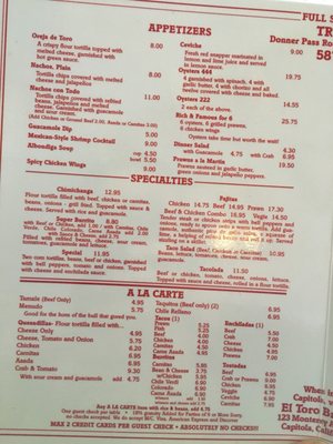 Menu photo 4 El Toro Bravo Truckee, CA Menu photo 4 El Toro Bravo Truckee, CA
