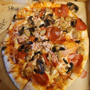 MOD Pizza - Mega ha old crust barely cover the screen. - Fast Food Near Me - Castro Valley, California