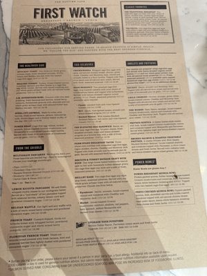 Menu photo 7 First Watch Alpharetta, GA